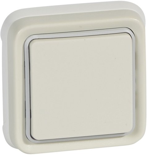 Переключатель с рамкой Legrand Plexo 1-кл. проходной IP55 белый картинка